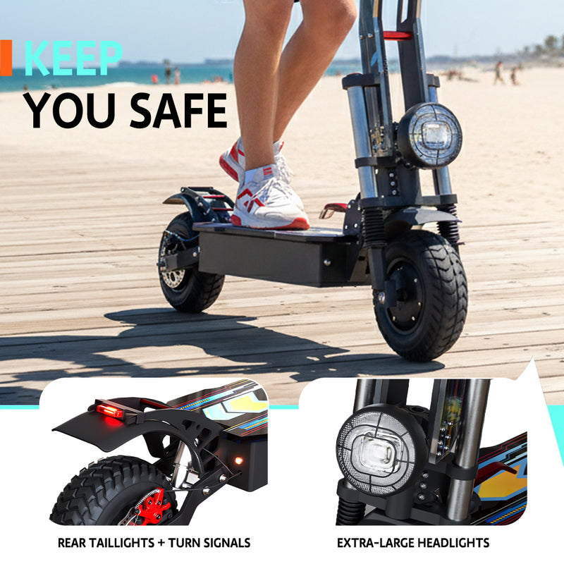 Load image into Gallery viewer, Electric Scooter NFC Start 3500W 80KM/H OFF Road Adult Foldable RGB E-Bike
