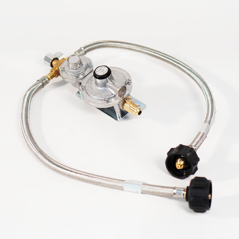 Load image into Gallery viewer, PORIYA LPG Regulator Kit Twin Stage 280MJ Suit Caravan RVs &amp; Home Use

