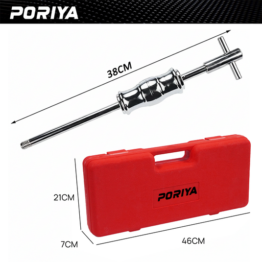 PORIYA 9pcs Inner Bearing Puller Set Slide Hammer Internal Blind Hole Remover Tool Kit
