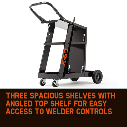 PORIYA Welding Cart Trolley MIG TIG ARC MMA Welder Plasma Cutter Storage Bench