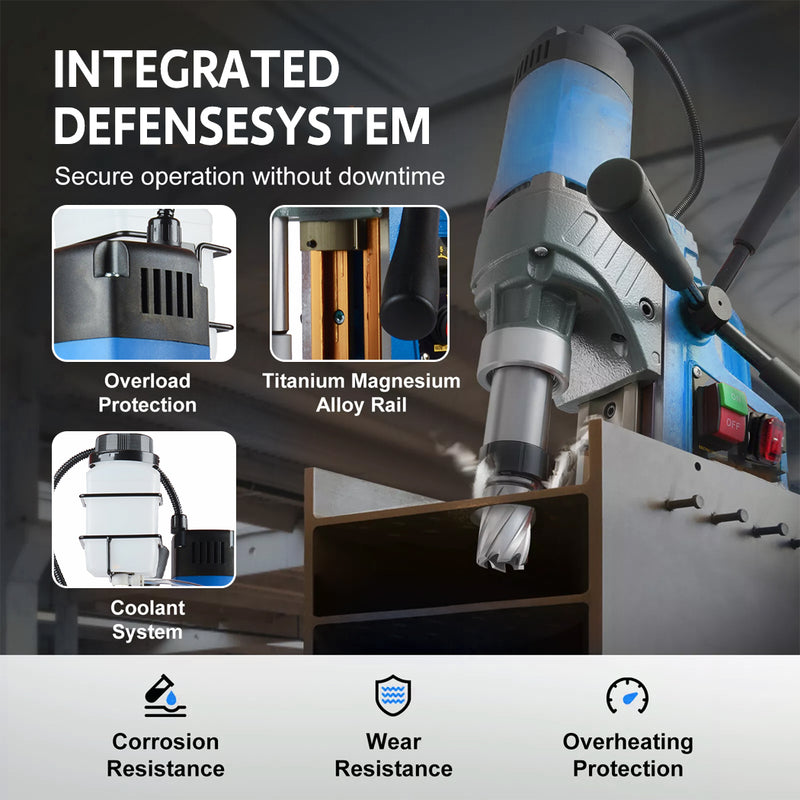 Load image into Gallery viewer, PORIYA Magnetic Drill 1450W 12500N Portable Mag Drill Press 850RPM
