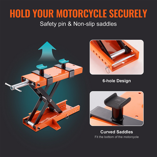 PORIYA 1100lb Motorcycle Scissor Lift Stand 500KG Motorbike Lift Working Bench ATV Jack