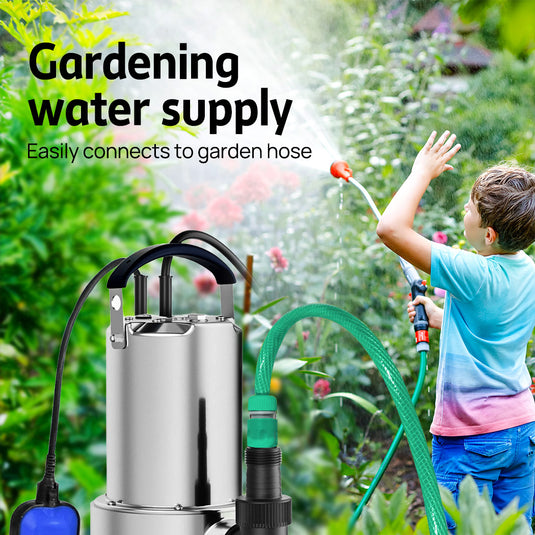 PORIYA 1800W / 750W Submersible Dirty Water Pump Sump Flooding Pond Clean Swimming Pool