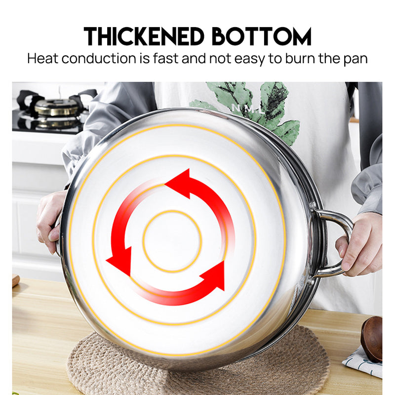 Load image into Gallery viewer, PORIYA 3/4 Tier Stainless Steel Steamer Meat Vegetable Pot Steaming Cookware Kitchen
