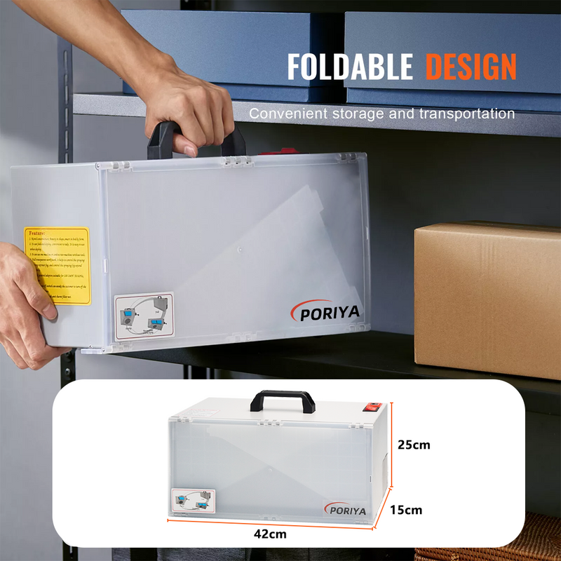 Load image into Gallery viewer, PORIYA Airbrush Spray Booth Portable Hobby Airbrush Paint Spray Booth for Models
