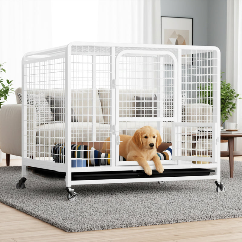 Load image into Gallery viewer, PORIYA Dog Cage Crate Large Kennel Pet Cage Cat Puppy Metal Cage 36" Playpen 4 Rounds
