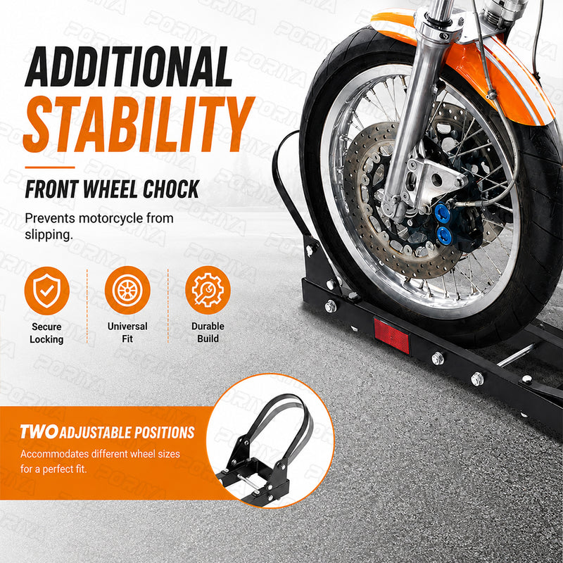 Load image into Gallery viewer, PORIYA Motorcycle Motorbike Carrier Rack 2" Towbar Arm Rack Dirt Bike Ramp Steel
