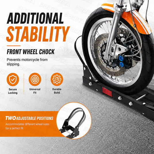 PORIYA Motorcycle Motorbike Carrier Rack 2" Towbar Arm Rack Dirt Bike Ramp Steel