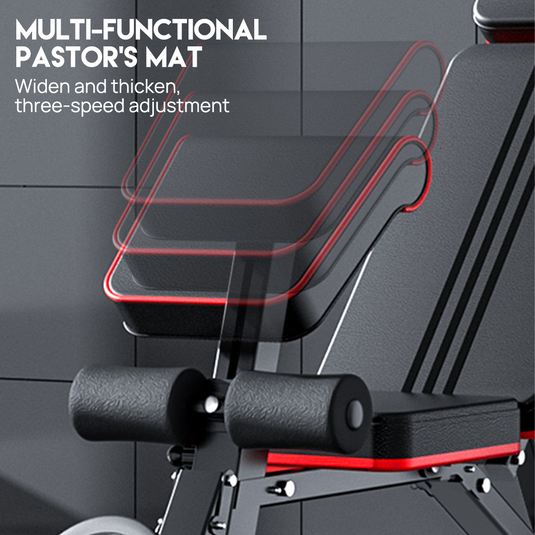 PORIYA Foldable Gym Weight Bench Dumbbell Bench w/ Leg Lift Home Gym Storage