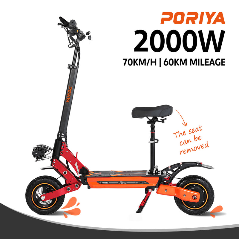 Load image into Gallery viewer, 2000W Electric Scooter Portable 70KM/H 60KM Off Road Foldable Adult E-Bike
