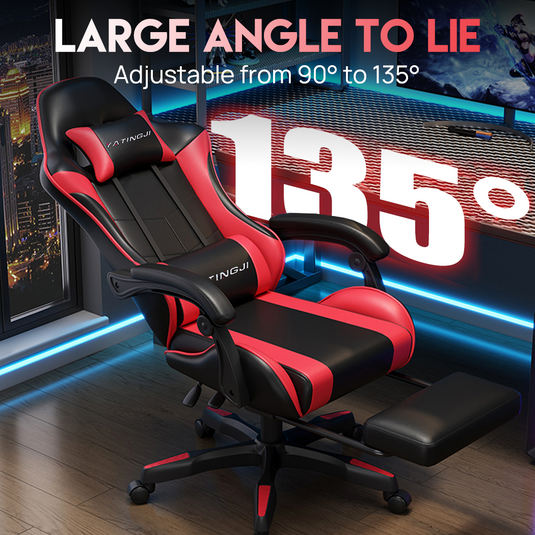 Gaming Chair Office Computer Seating Racing PU Executive Massage Racer Recliner