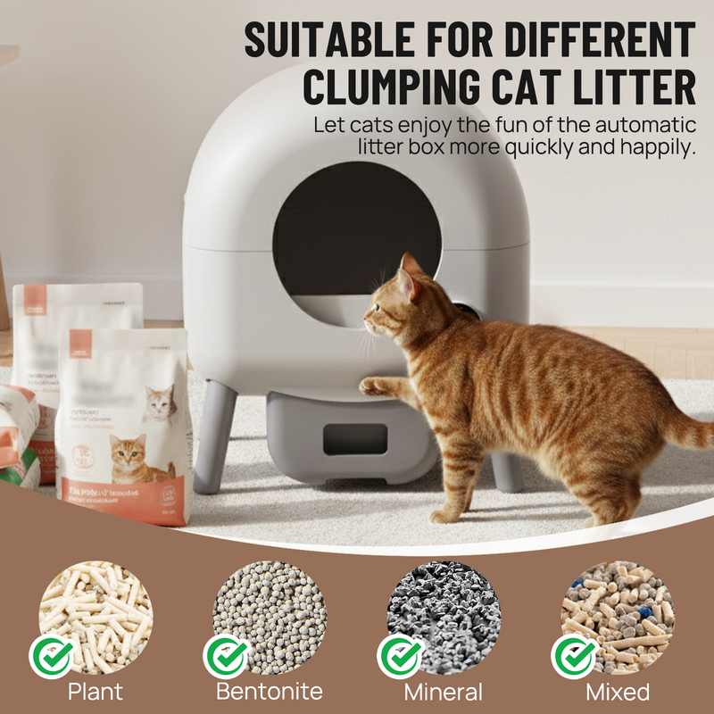 Load image into Gallery viewer, Automatic Cat Litter Box Self Cleaning Cat Litter Box with WiFi App Control for Multiple Cats 76L Extra Large Capacity LED Touch Display
