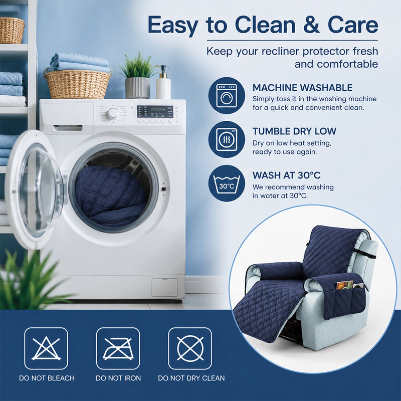 Load image into Gallery viewer, PORIYA 100% Waterproof Recliner Chair Cover Non Slip Recliner Covers for Recliner Chair
