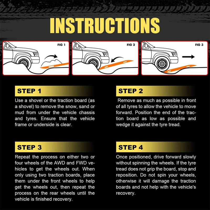 Load image into Gallery viewer, PORIYA 4WD Recovery Tracks Sand Mud Snow Traction Boards Off-Road Device Mat 10T 2PCS
