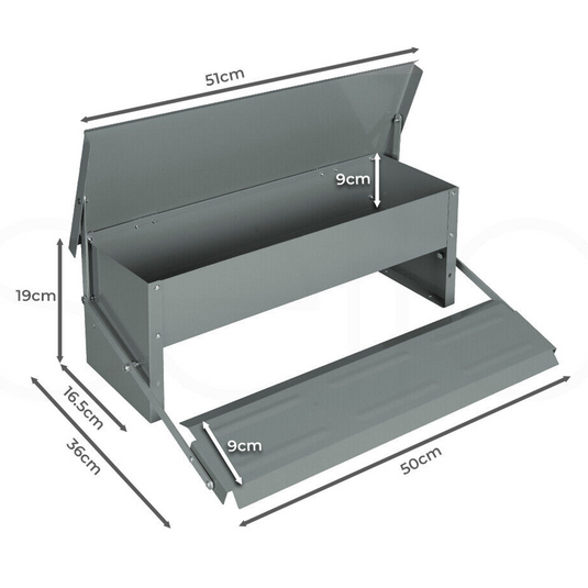 PORIYA Automatic Chicken Feeder Chook Food Feeder 5kg Capacity Treadle Self Opening Pou