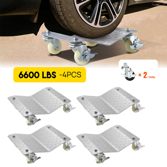 PORIYA Car Dolly Wheel Tire Moving 3ton (6600lbs) Heavy Duty Skate Auto Repair Jack