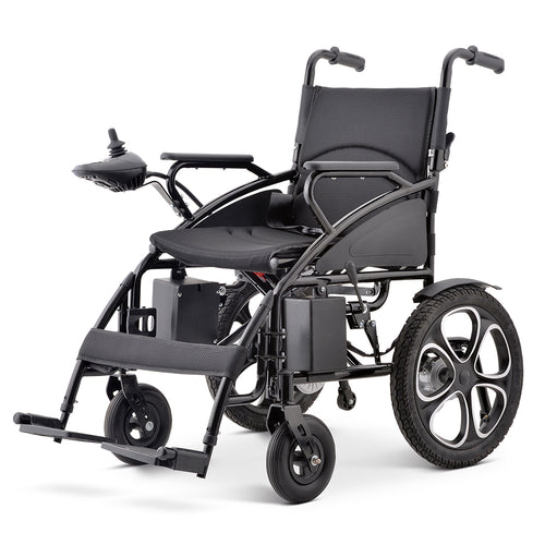 Electric Wheelchair Folding Long Range Lithium Power Motorised Foldable w/ Bag