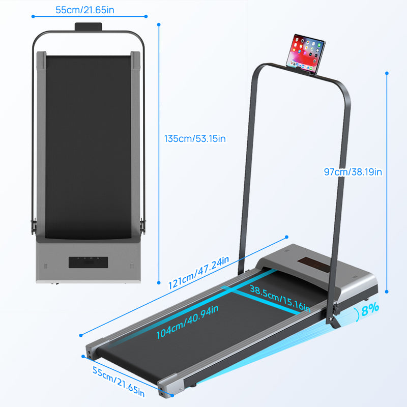 Load image into Gallery viewer, PORIYA Electric Quiet Under Desk Treadmill for Home Gym Fitness Remote Control
