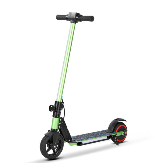 Electric Scooter 130W 16KM/H 8KM Range LED Light Folding Portable Ride Kids Teen