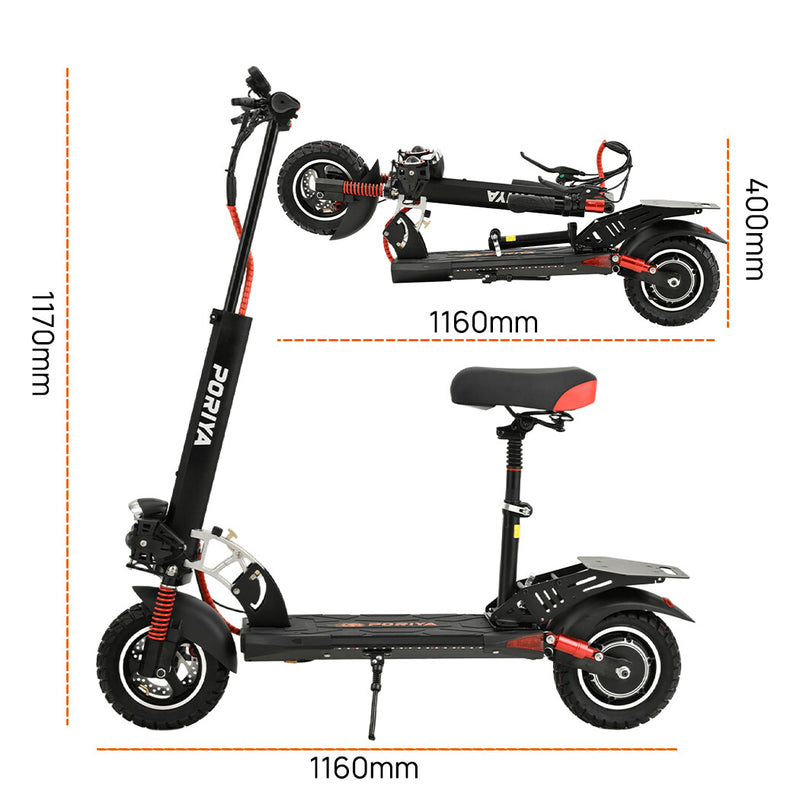 Load image into Gallery viewer, Electric Scooter Off Road 2000W 50km/h Foldable Portable Adult E-Bike W/Tail
