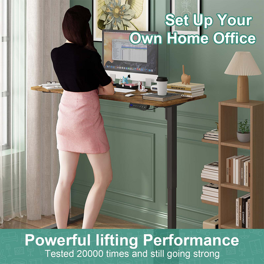 PORIYA Electric Standing Desk Gaming Desks Computer Table Home Office 3-Stage