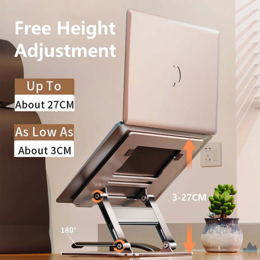Laptop Stand Riser 360° Rotating Adjustable Ergonomic Foldable Laptop Desk Riser