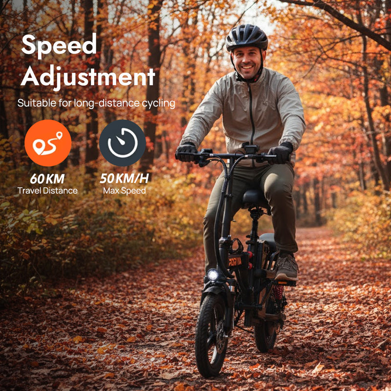 Load image into Gallery viewer, PORIYA Foldable Electric Bicycle 1000W 50KM/H Portable Commuter Travel Bicycle E Bike 48V
