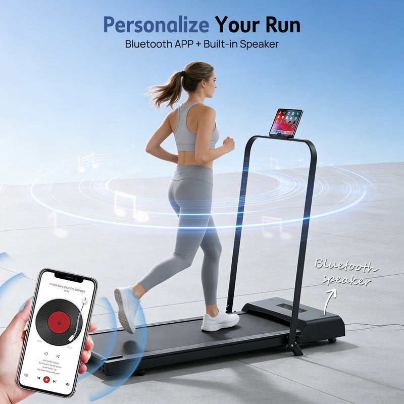 Load image into Gallery viewer, PORIYA Electric Quiet Under Desk Treadmill for Home Gym Fitness Remote Control
