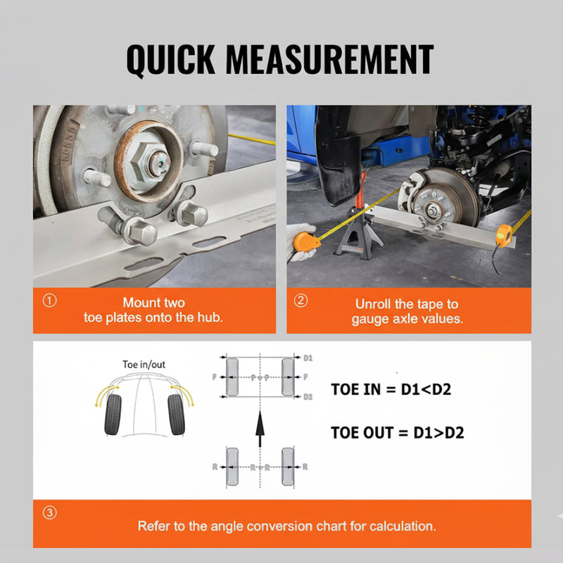 Load image into Gallery viewer, PORIYA Wheel Alignment Tool Accurate Measure Tape And Conversion Chart
