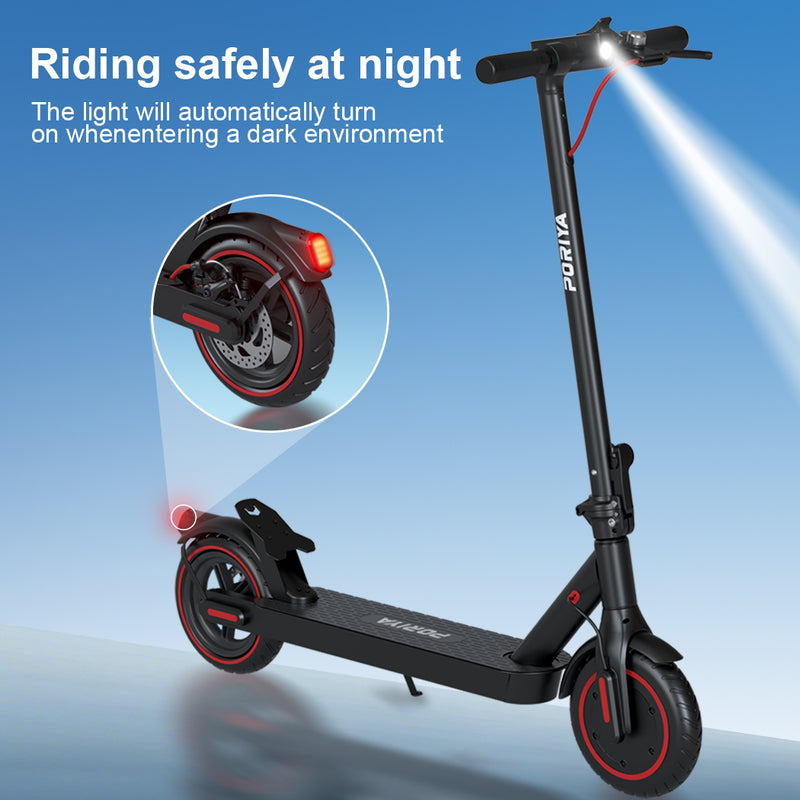 Load image into Gallery viewer, PORIYA Electric Scooter w/ Rear Wing 900W 40KM/H Adult Foldable Portable E-Bike W/App
