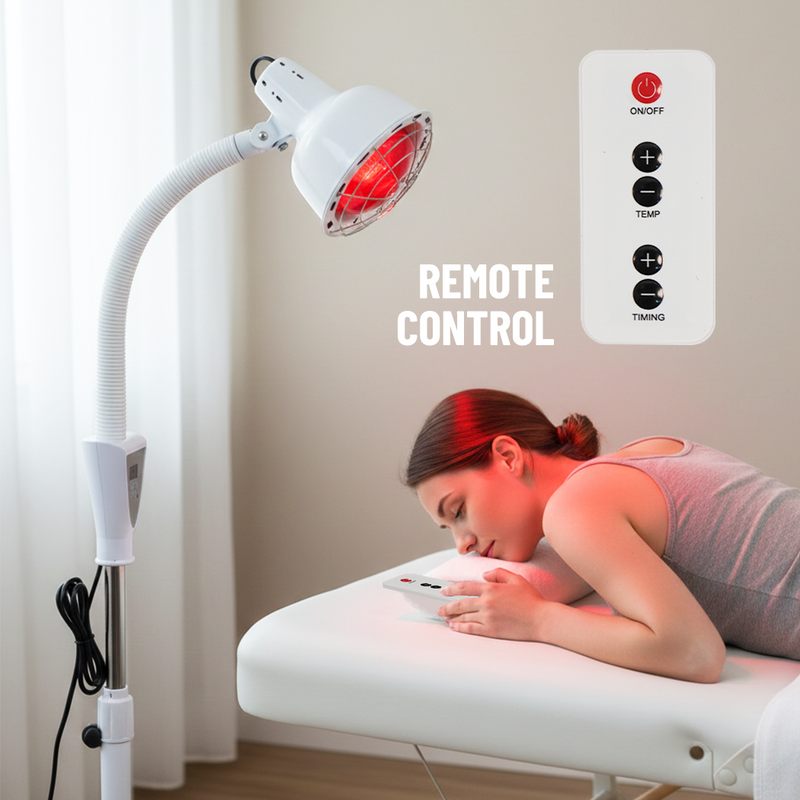 Load image into Gallery viewer, PORIYA 275W Infrared Heat Lamp Light Floor Stand Therapeutic Therapy Pain Relief E27
