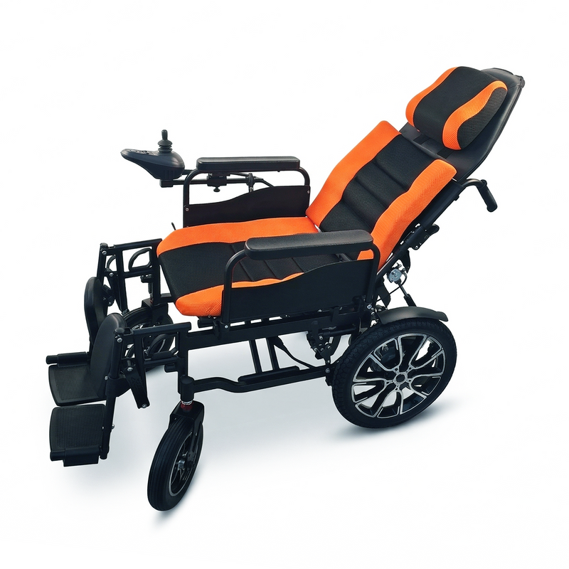 Load image into Gallery viewer, PORIYA Electric Wheelchair Foldable Long Range Recline Wheelchair w/ Headrest

