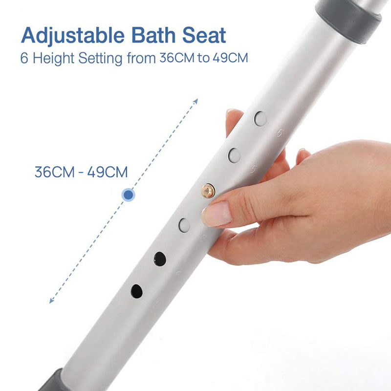 Load image into Gallery viewer, Adjustable Bath Shower Stool Height Adjustable Chair Seat Rotating Swivel Round
