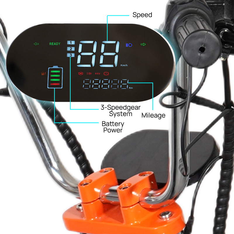 Load image into Gallery viewer, PORIYA Electric Scooter 3000W 60KM/H Adult Off Road 3 Wheels E-Scooter w/ Basket

