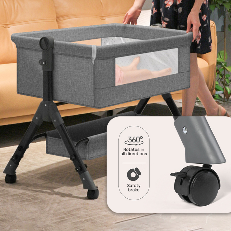 Load image into Gallery viewer, PORIYA Baby Cots Foldable Newborn Co-Sleeper Bed Baby Bassinet Bedside Sleep Cradle
