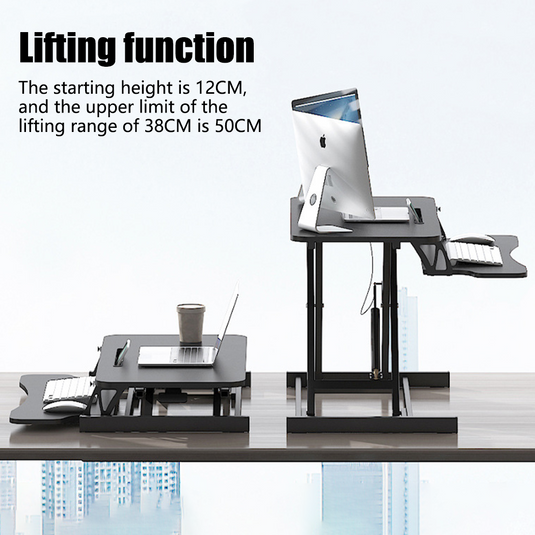 Standing Desk Laptop Riser Height Adjustable Stand Up Sit Stand Computer Shelf