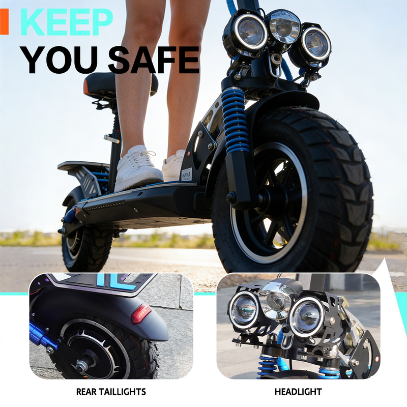 Load image into Gallery viewer, PORIYA NEW Electric Scooter w/RGB Light 2000W 50KM/H Foldable Adult Off Road E-Bike
