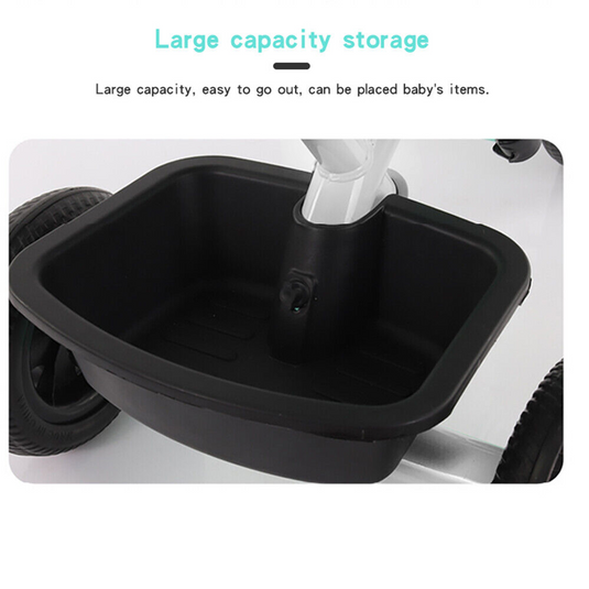 PORIYA 4 In 1 Tricycle Bike Trike Baby Prams Kids Stroller Toddler Ride-On Toy Gift