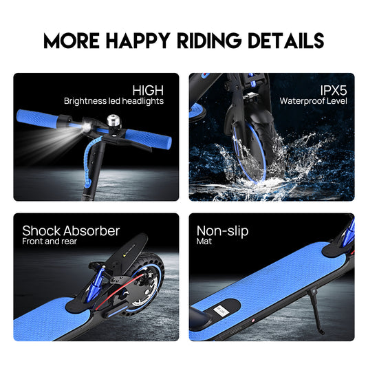 Exclusive 900W 40KM/H Electric Scooter Foldable Travel E-Bike w/ Shock Absorber