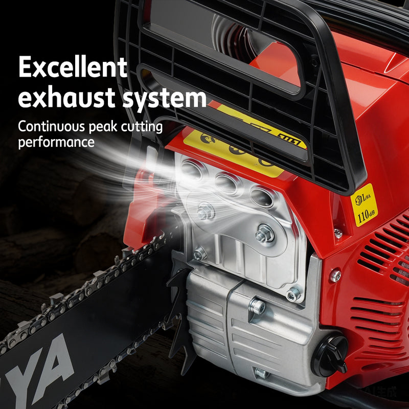 Load image into Gallery viewer, PORIYA 45cc Petrol Chainsaw Commercial 18" Bar Chain Saw E-Start Tree Pruning
