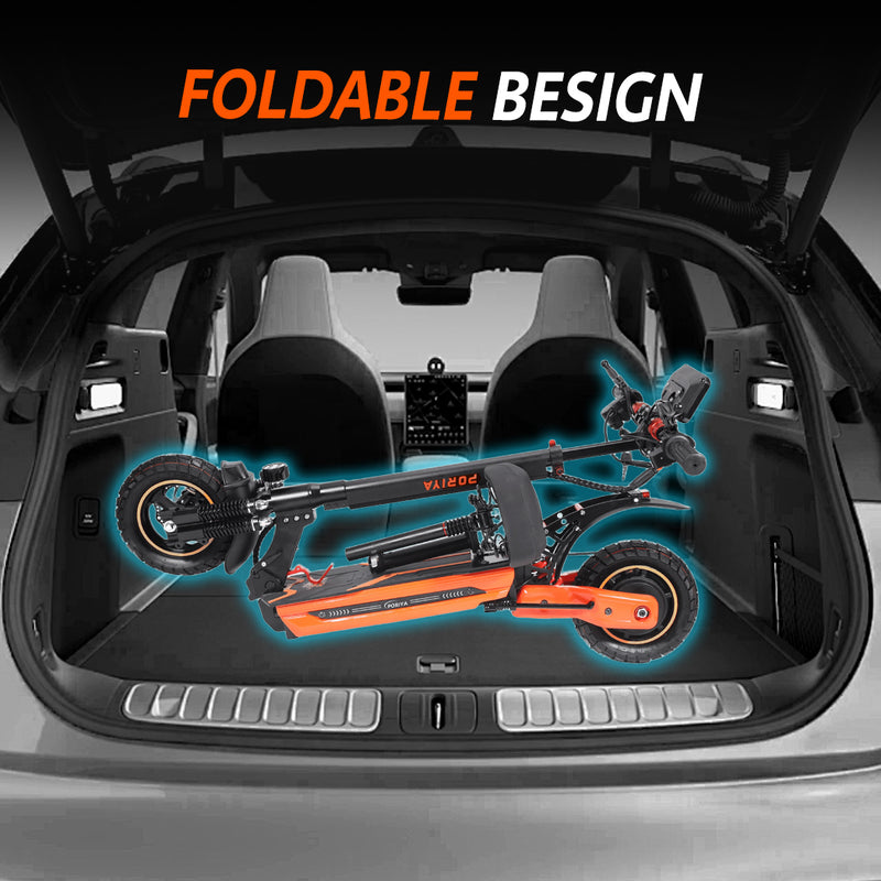 Load image into Gallery viewer, PORIYA 3000W Portable Electric Scooter 80KM/H Off Road Scooter Foldable E Bike
