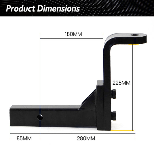 PORIYA 4500KG Adjustable Towbar Ball Mount 2