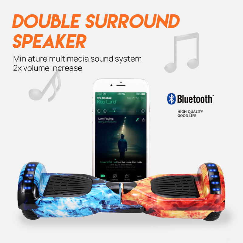 Load image into Gallery viewer, Electric Hoverboard Bluetooth Speaker Portable LED Self Balancing Scooter UL

