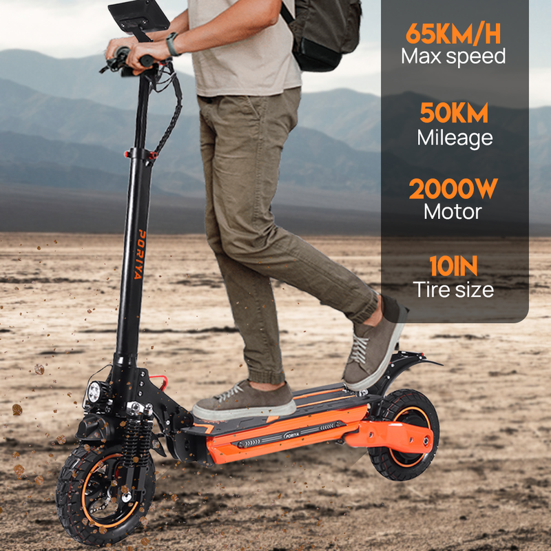 Load image into Gallery viewer, PORIYA Electric Scooter 2000W 65KM/H Portable Foldable Off Road Adult E-Bike
