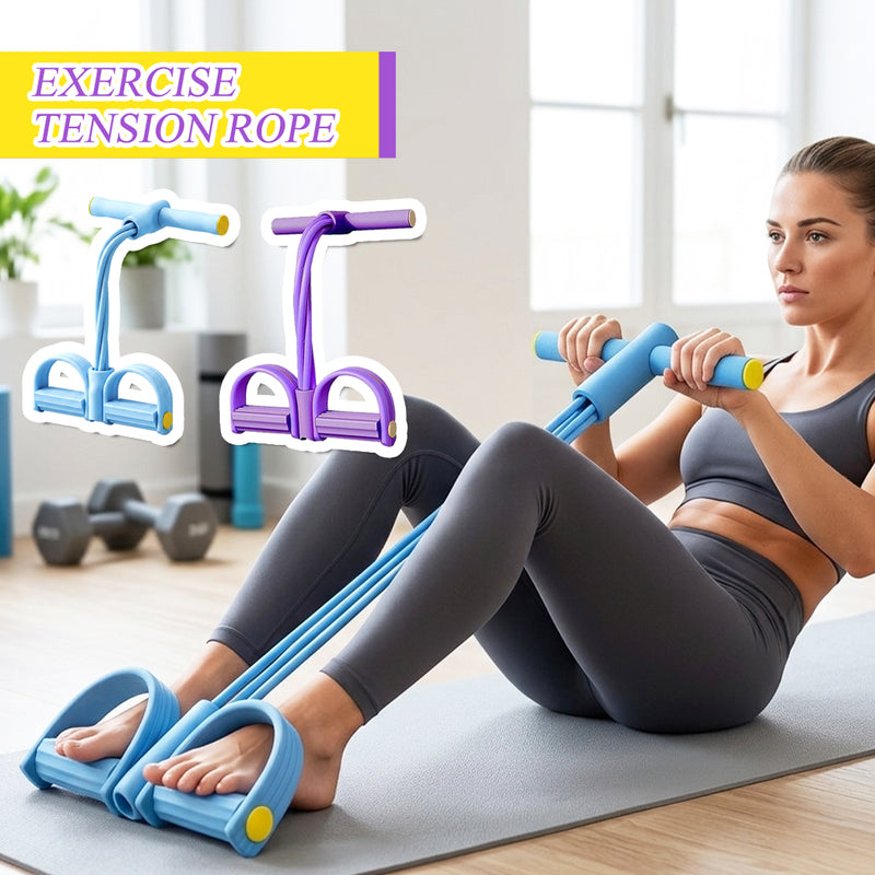 Load image into Gallery viewer, PORIYA Multi-Function Pedal Resistance Band Fitness Exercise Tension Resistance Rope

