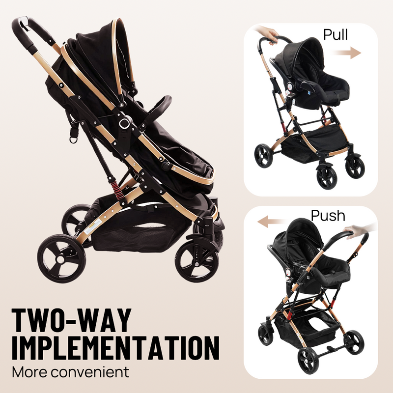 Load image into Gallery viewer, PORIYA Baby Pram Stroller Car Seat 3 in1 Foldable Kid Bassinet Newborn Travel Pushchair
