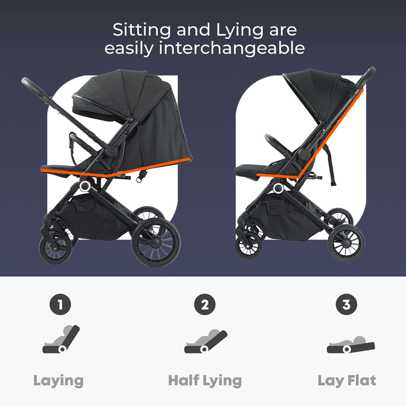 Load image into Gallery viewer, PORIYA Baby Stroller Reversible Handle Foldable Pram Portable Travel Pushchair Stroller
