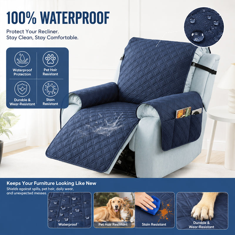 Load image into Gallery viewer, PORIYA 100% Waterproof Recliner Chair Cover Non Slip Recliner Covers for Recliner Chair
