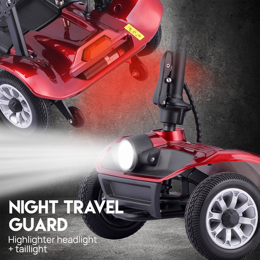Portable Electric Mobility Scooter Motorised 4 Wheel Folding Scooter 35KM Range