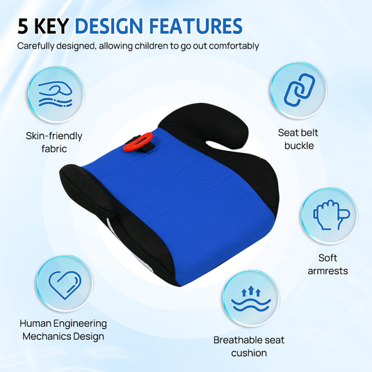 PORIYA 4-12 Years Car Booster Seat Safety Chair Toddler Children Child Kids Sturdy Seat